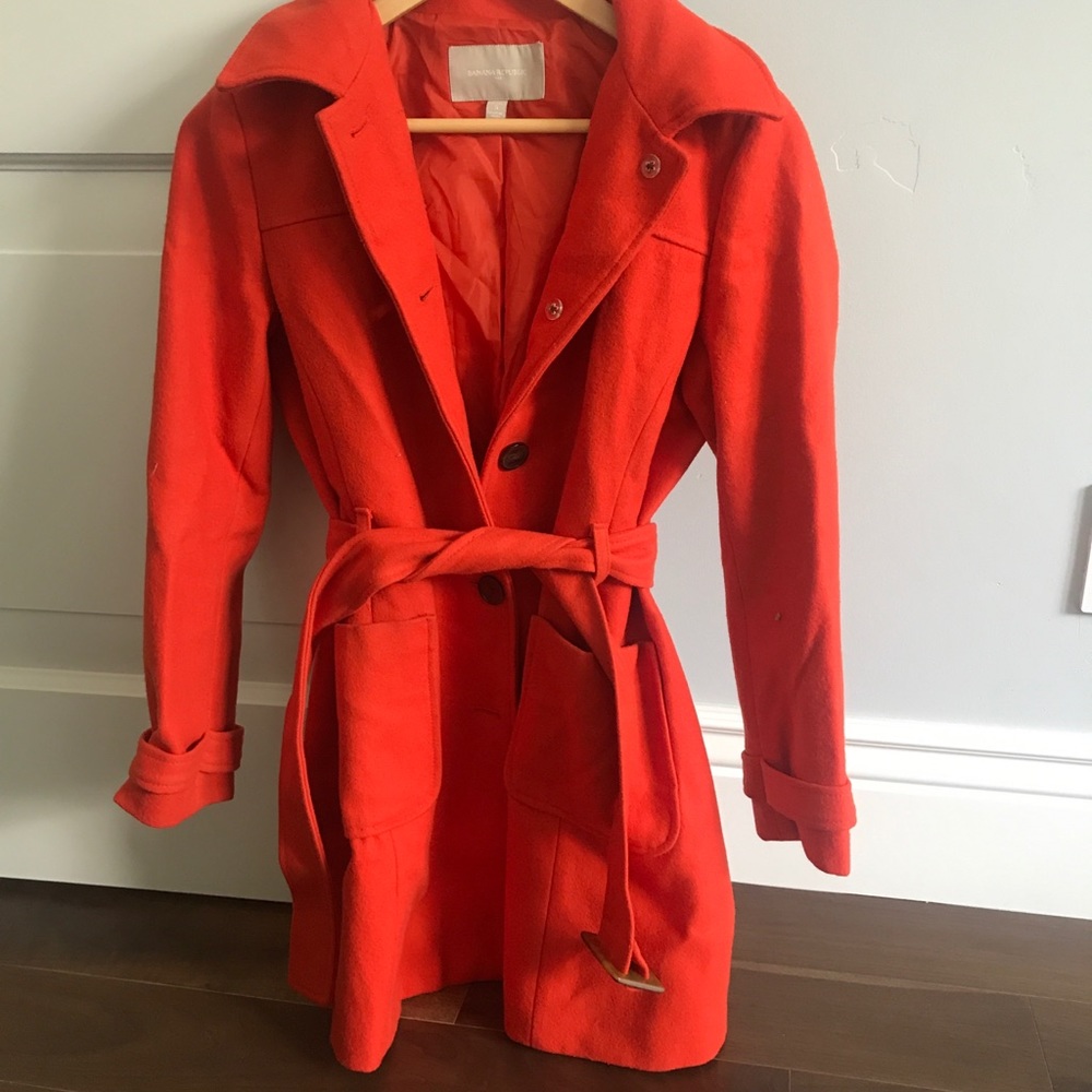 Tangerine Banana Republic Peacoat
